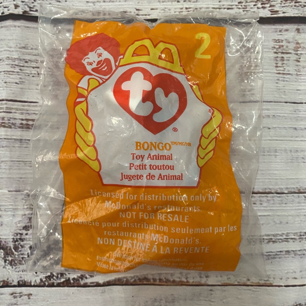 Teenie Beanie Baby Bongo Happy Meal Toy Vintage 1998